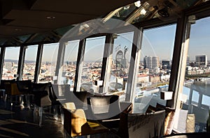 View from UFO tower panoramic restaurant. Bratislava. Slovakia