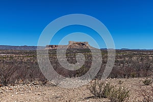 View of the Ugab valley with its table mountains, Damaraland, Namibia