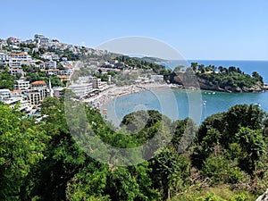 View of Ulcinj, town on the southern coast of Montenegro