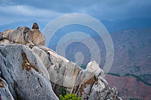 View from Ulsanbawi rock peak. Seoraksan National Park, South Corea