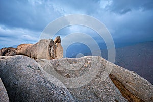 View from Ulsanbawi rock peak. Seoraksan National Park, South Corea photo