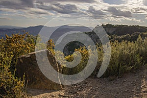 Cloudscape on the cliffs of Cingles del Berti