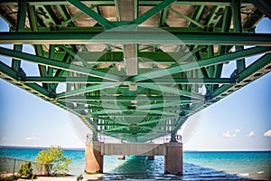 under the Mackinac Bridge