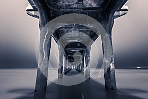 View from under Manhattan Beach Pier