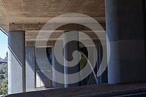 View Under a Modern Freeway Bridge