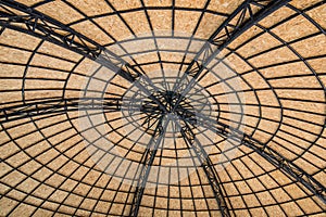 View under roof old in the zoo