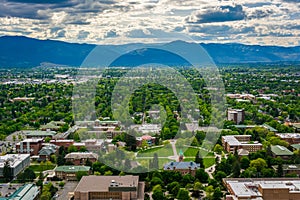 View of University of Montana from Mount Sentinel, in Missoula,