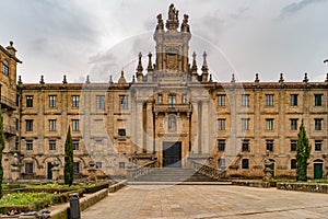 View at the Univesity building in Santiago de Compostela. Santiago de Compostela is the capital of the autonomous community of