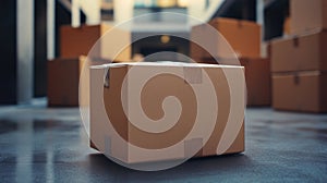 A View of Unpacked Boxes