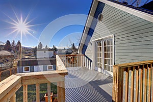 View from the upper deck of craftsman home