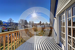 View from the upper deck of craftsman home