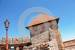 View of the upper ramparts of the Nitrograd castle in Nitra, Slovakia