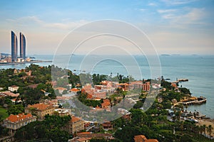 View of urban area, Xiamen from Mount Lit kong giam