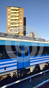 View of urban train of Trenes Argentinos, Buenos Aires, Argentina photo