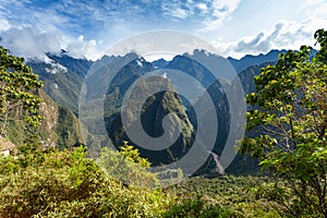 View of the Urubamba River Valley near Machu Picchu, Peru.