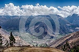 View Of The Urubamba Valley In Peru