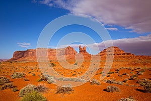 View from US 163 Scenic road to Monument Valley Utah