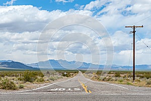 View from US Route 66 in Mojave Desert, CA