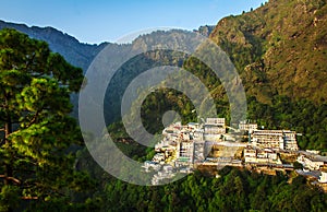 View of Vaishno Devi Shrine From the top of the mountain