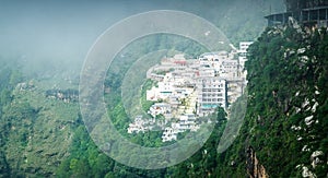 View of Vaishno Devi Shrine From the top of the mountain