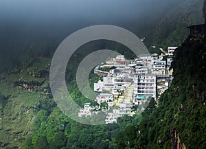 View of Vaishno Devi Shrine From the top of the mountain