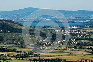 View of Val di Chiana and Trasimeno Lake