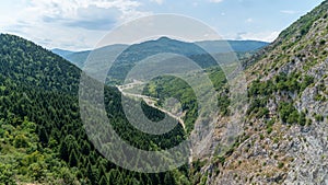 View of Valla Canyon in Kure mountains in Kastamonu