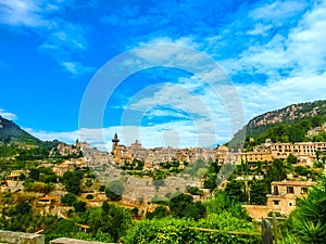 View of Valldemossa on Mallorca, Balearic Islands, Spain