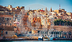 View on Valletta from The Grand Harbour