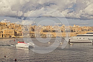 A view of Valletta in Malta from Senglea