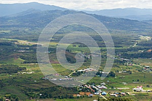 View of valley of Bario from Prayer Mountain. photo