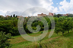 View valley botanical garden, Siena, Tuscany, Italy