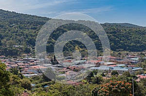 View of the valley and city of Boquete, Chiriqui, Panama photo