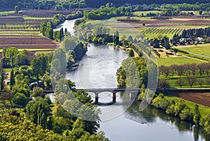 Valley of Dordogne river, France