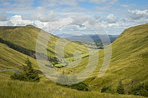 View of the valley at Glengesh Pass Co. Donegal