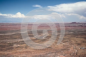 View of Valley of the Gods from Moki Dugway Muley Point Overlook Utah USA