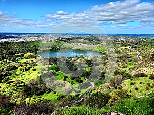 View of Valley Lake from Mt Gambier Centenary Tower