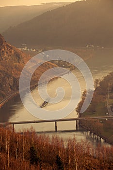 View of valley of Mosel River