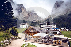 view of the valley in Pozza Di Fassa