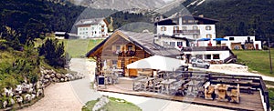 view of the valley in Pozza Di Fassa photo