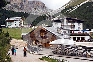 view of the valley in Pozza Di Fassa photo