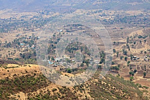 View of the valley from Sinhagad fort ,Pune, Maharashtra