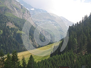 A view of a valley in Switzerland