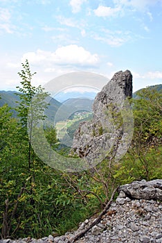 View on the valley - Trnovo plateau Slovenia