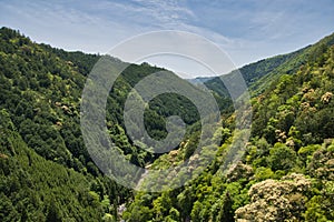 A view of the valley where the Kiyotaki-River runs.