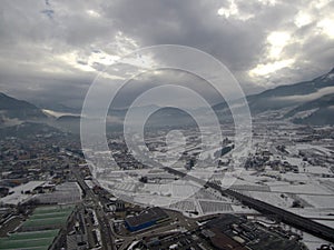 View of the valsugana in Trentino Alto Adige, Italy