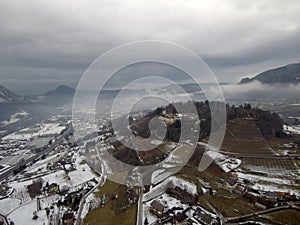 View of the valsugana in Trentino Alto Adige, Italy