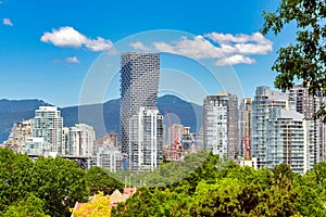 View at Vancouver downtown from West 7th avenue photo