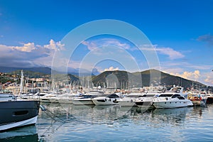 View of Varazze Marina in Liguria, Italy