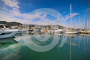 View of Varazze Marina in Liguria, Italy